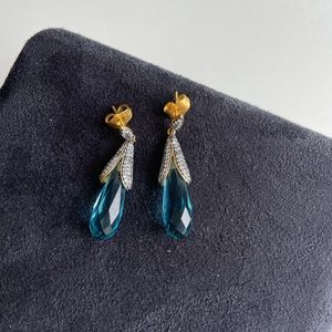 Freida Rothman crystal drop earrings - like new